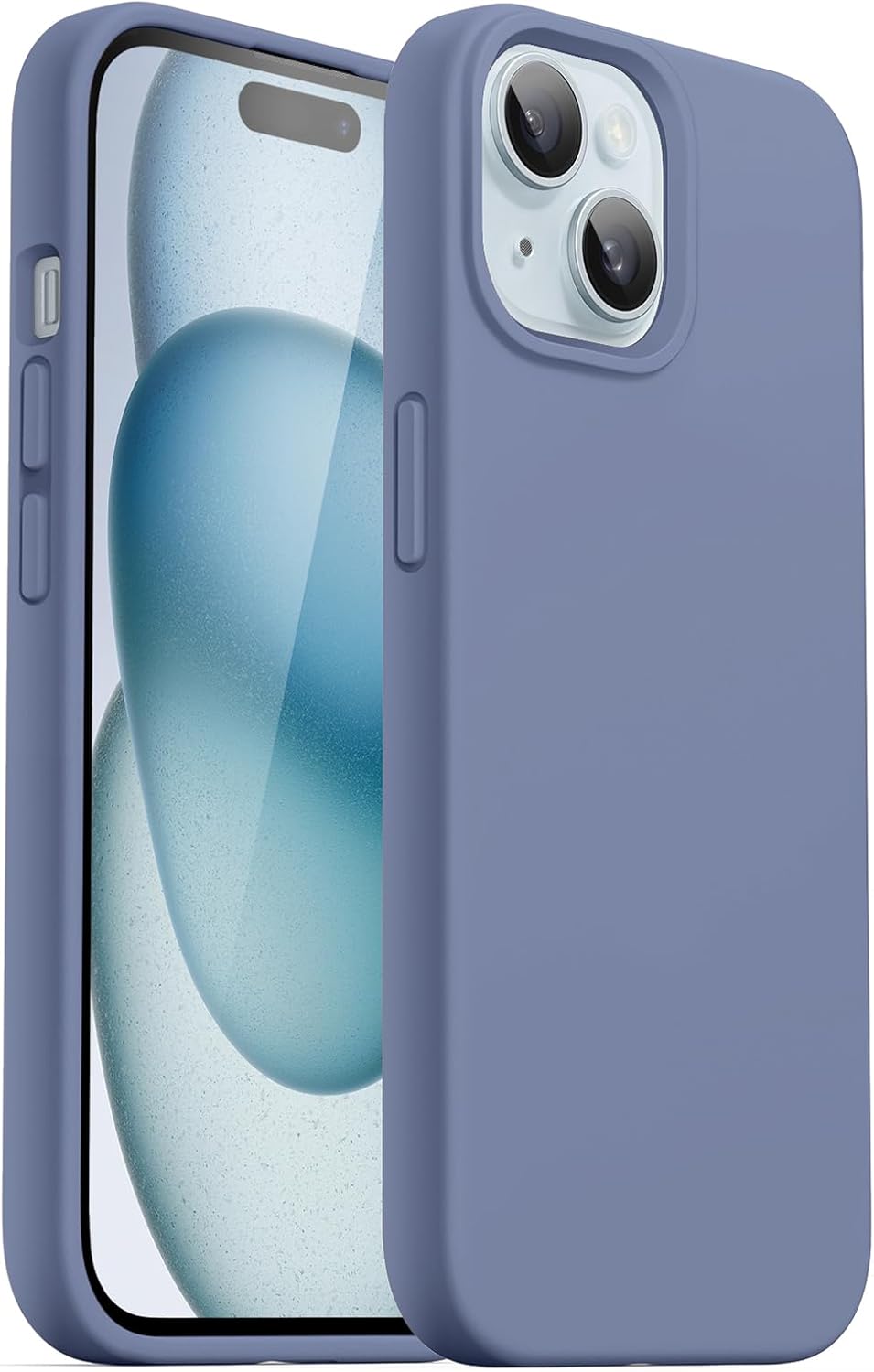 Premium Silicone Soft Case for iPhone 15 โ Sleek, Shockproof & Stylish Protection- Winter Blue