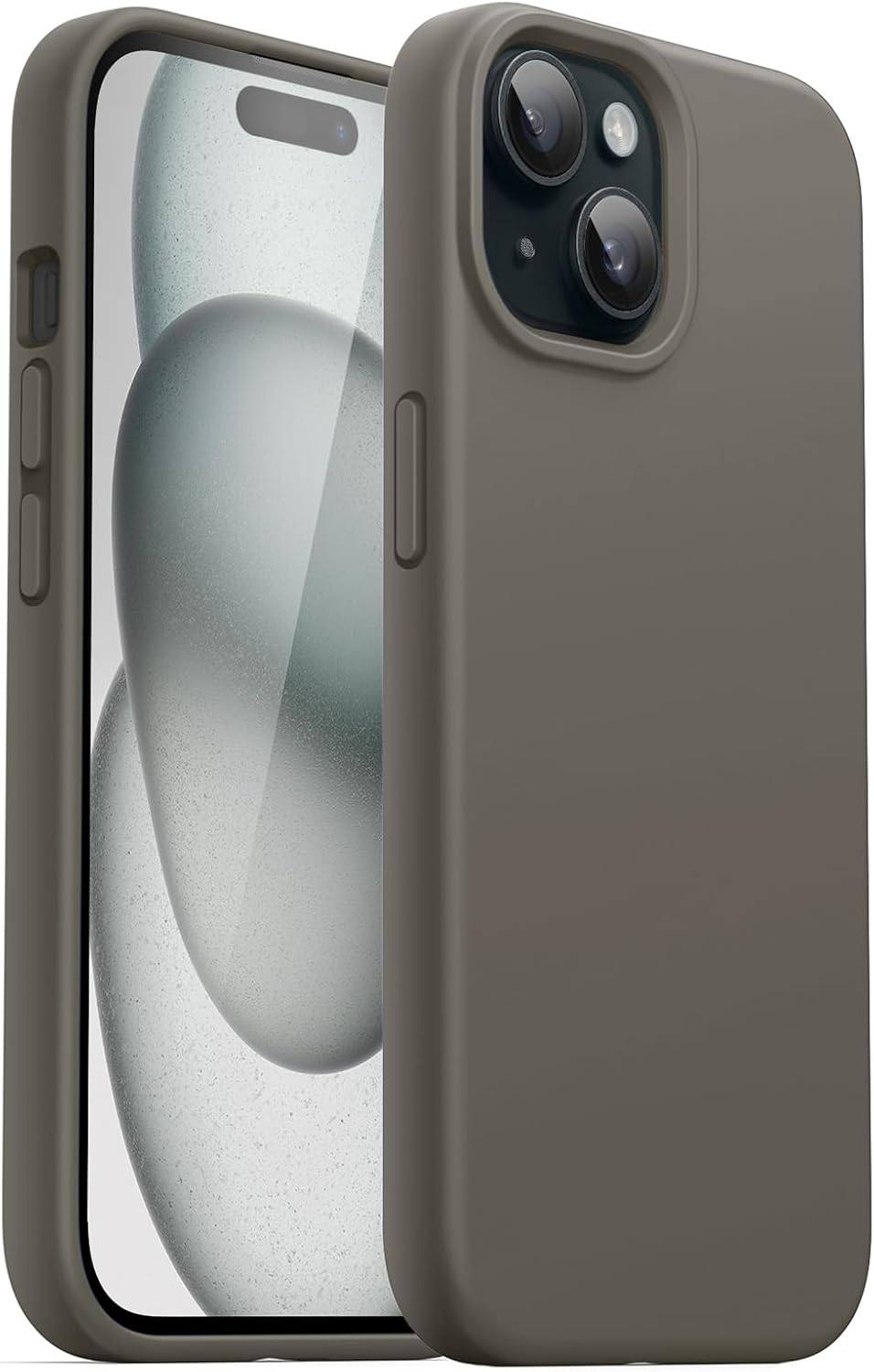 Premium Silicone Soft Case for iPhone 15 – Sleek, Shockproof & Stylish Protection- Clay