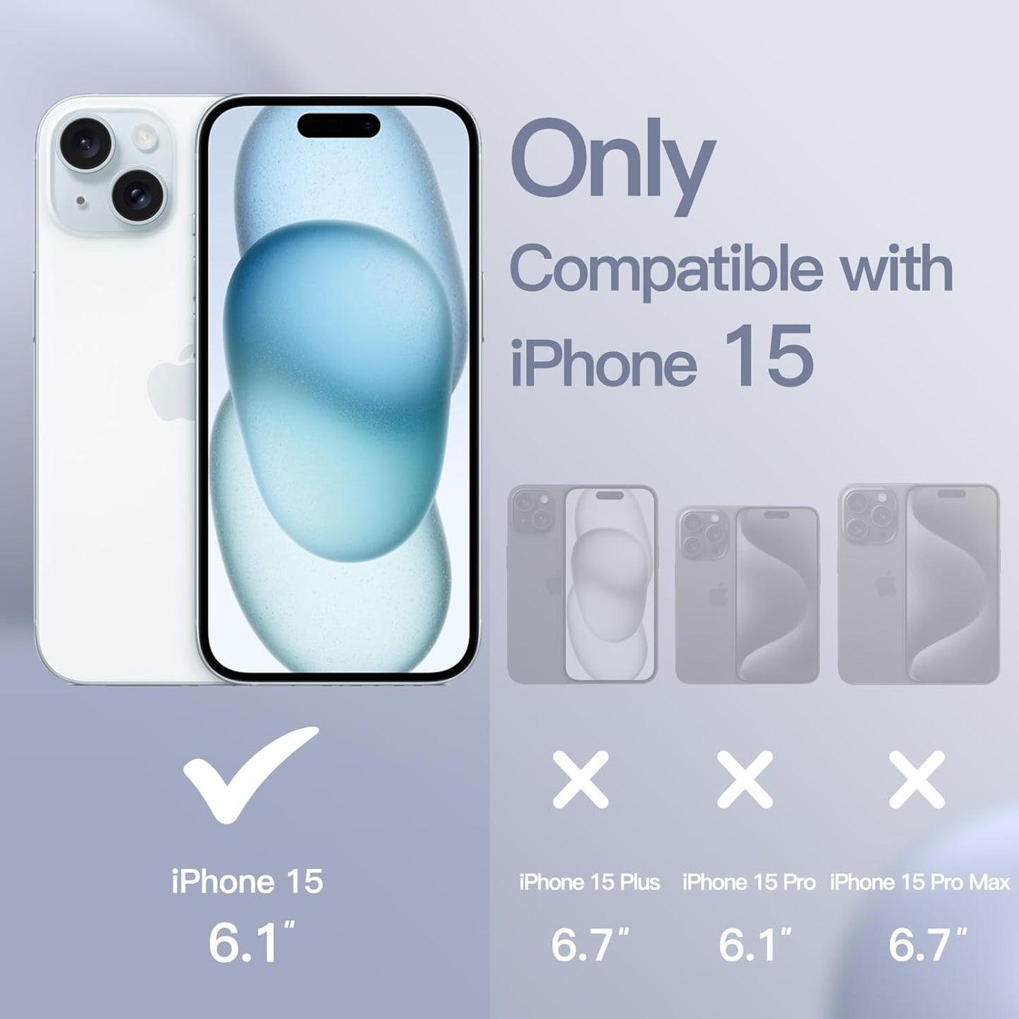 Premium Silicone Soft Case for iPhone 15 – Sleek, Shockproof & Stylish Protection- Winter Blue