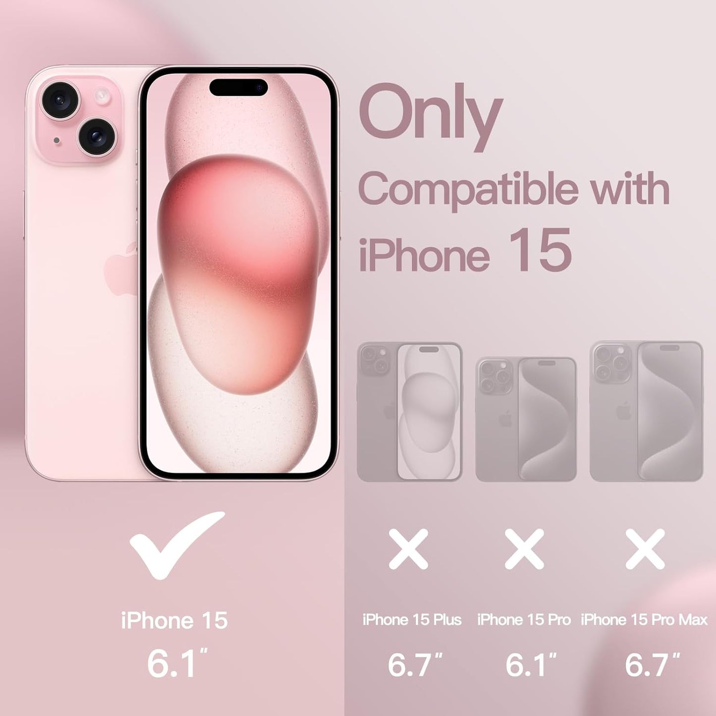 Premium Silicone Soft Case for iPhone 15 – Sleek, Shockproof & Stylish Protection- Light Pink