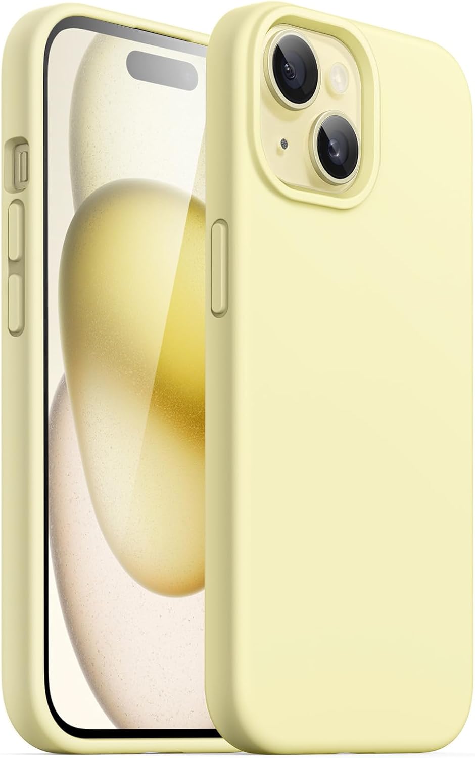 Premium Silicone Soft Case for iPhone 15 – Sleek, Shockproof & Stylish Protection- Yellow