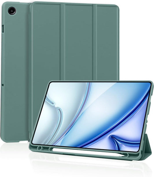 Galaxy A9+ Flip Case Silicone (Pine Green)