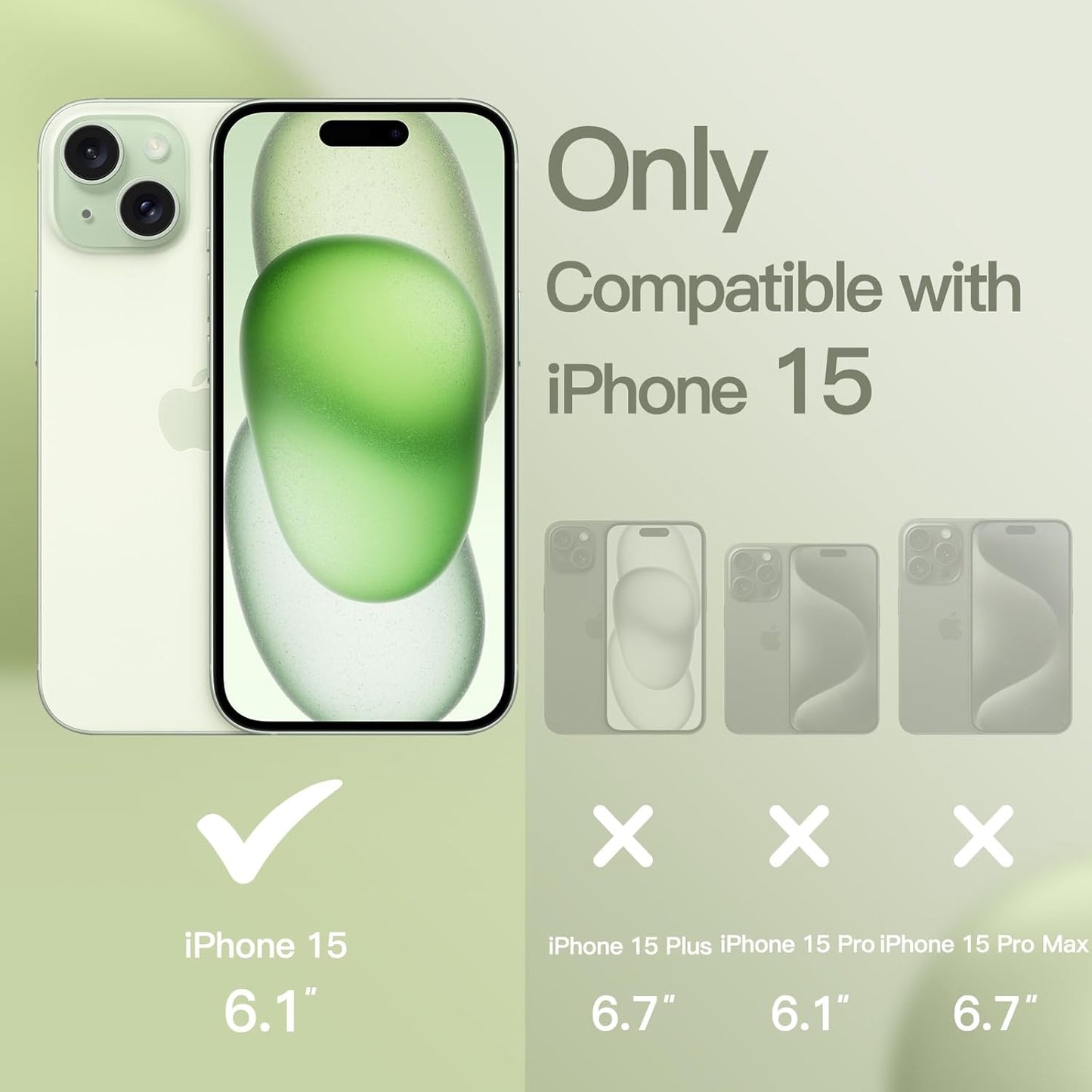 Premium Silicone Soft Case for iPhone 15 – Sleek, Shockproof & Stylish Protection- Green