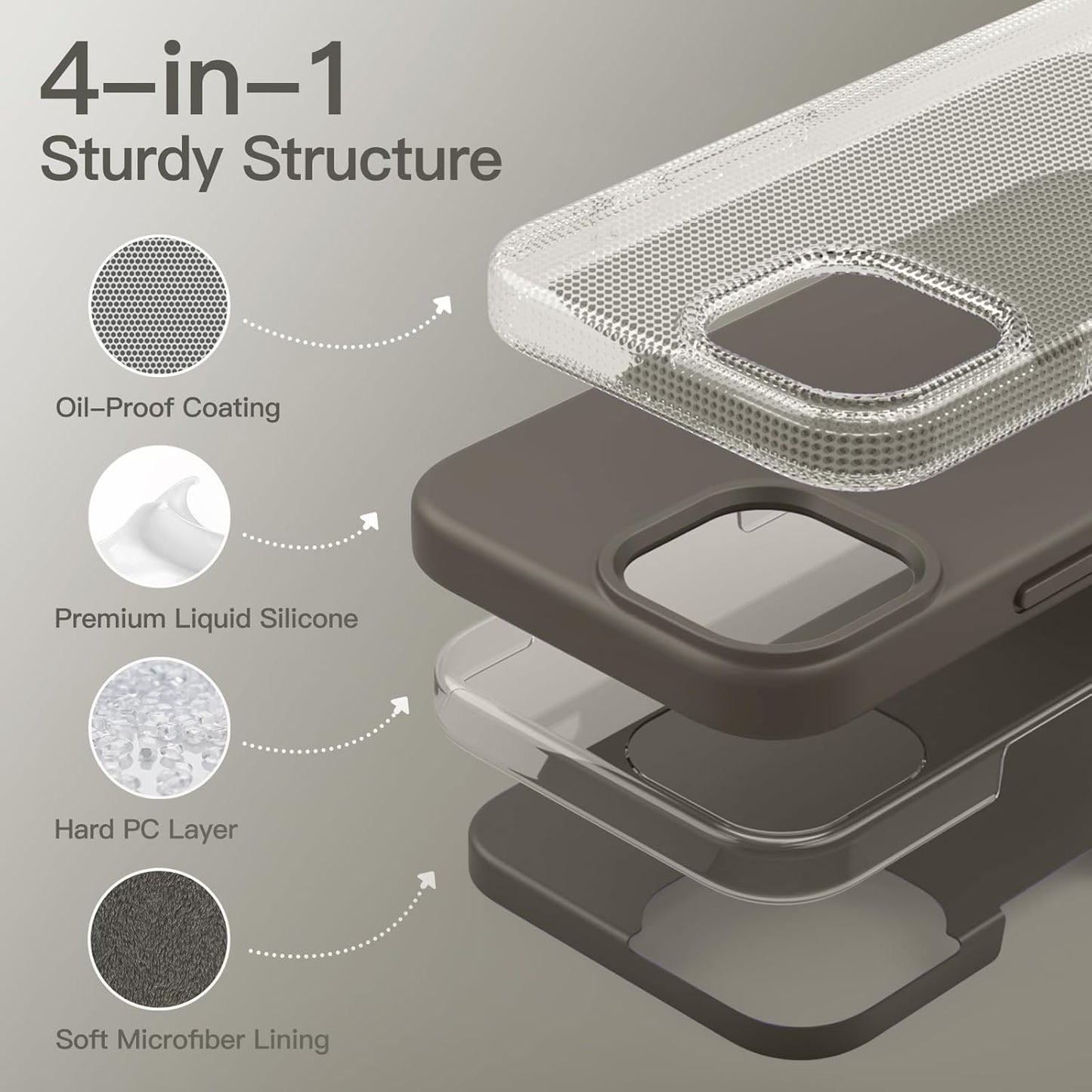 Premium Silicone Soft Case for iPhone 15 – Sleek, Shockproof & Stylish Protection- Clay